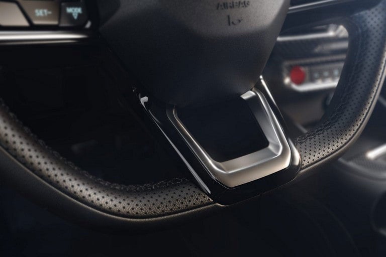 2024 Ford Mustang® model interior showing the flat-bottom steering wheel | Harbin Motor Company in Scottsboro AL